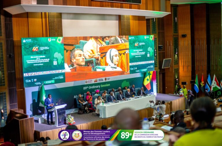 RDC : Le RFDI plaide la cause des femmes et communautés vulnérables à la 89e session de la CADHP à Dakar
